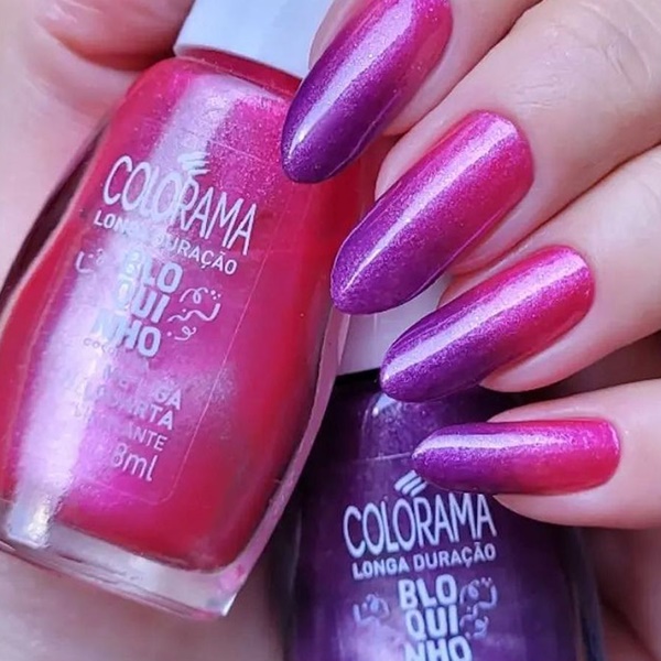 Unhas de carnaval com degradê colorido