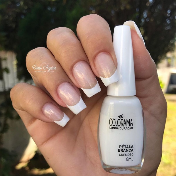 Unhas francesinha tradicional