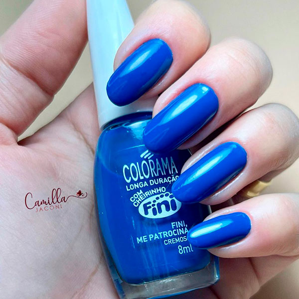 Unha azul escuro: veja inspirações dessa unha azul | Colorama