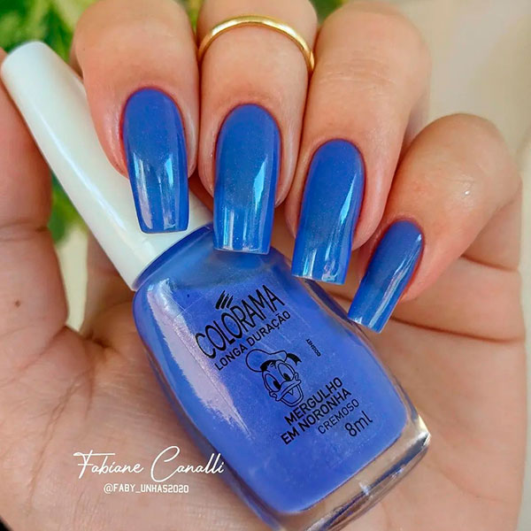 Unha azul turquesa. Veja inspirações dessa unha azul | Colorama
