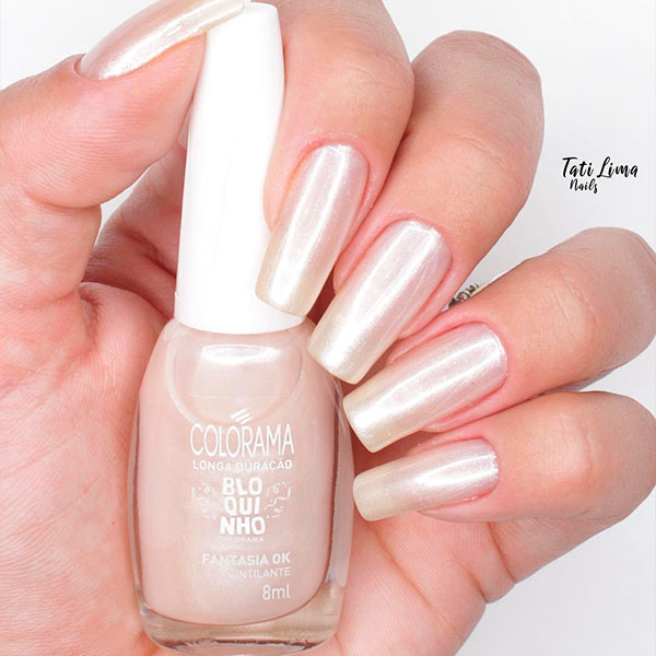 Unhas claras: veja inspirações de unhas peroladas | Colorama