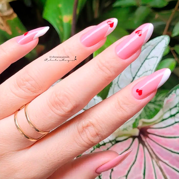 Opções de unhas de gel com francesinha