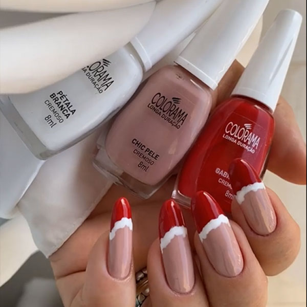 Unhas para natal francesinhas