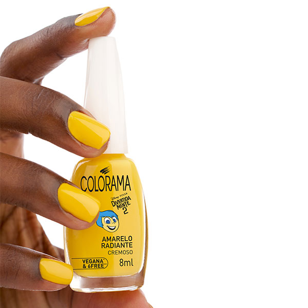 Esmalte da personagem alegria Amarelo Radiante