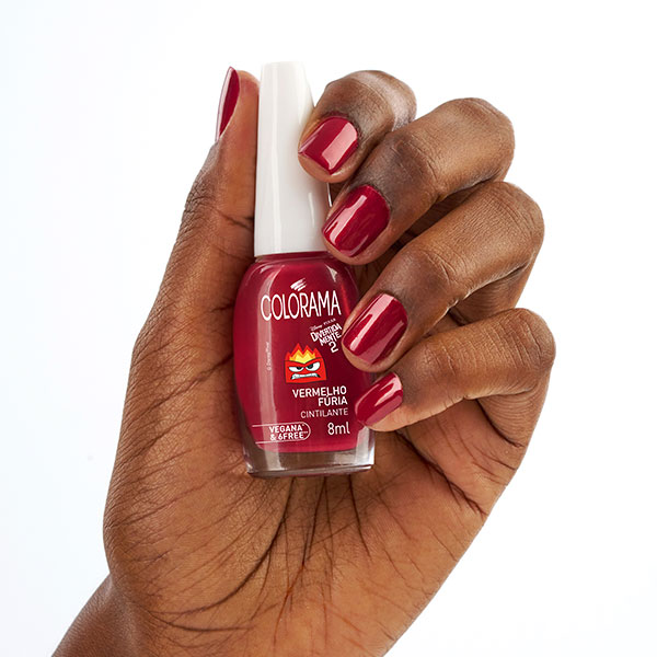 Esmalte do personagem raiva Vermelho Fúria
