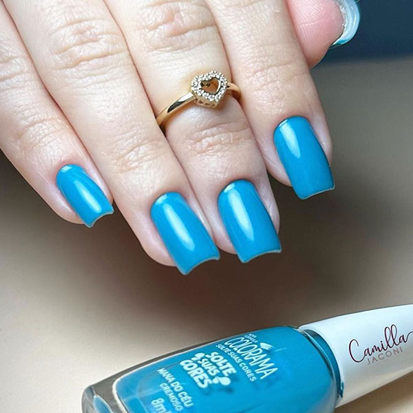Unhas azuis para o ano novo