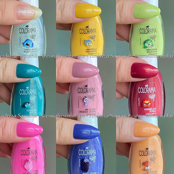 Esmaltes para unha francesinha colorida