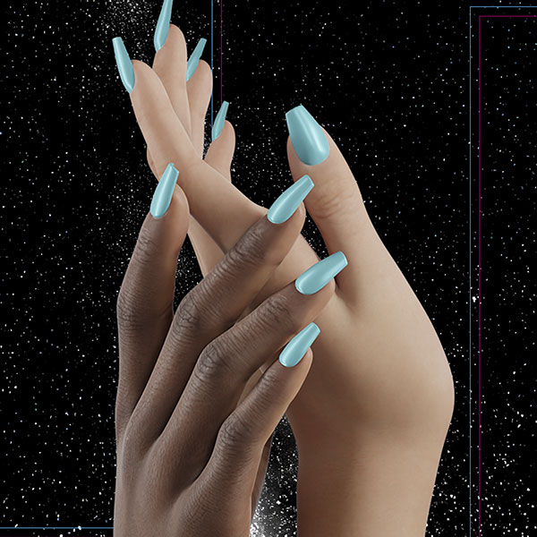 Tom de azul claro para fazer unhas olho grego