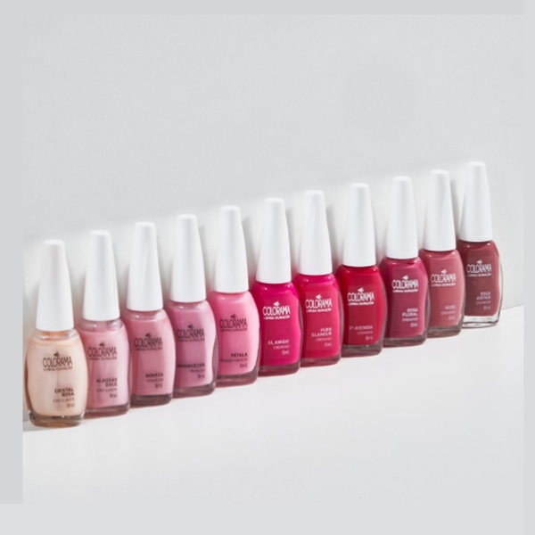 Utilize os esmaltes Colorama