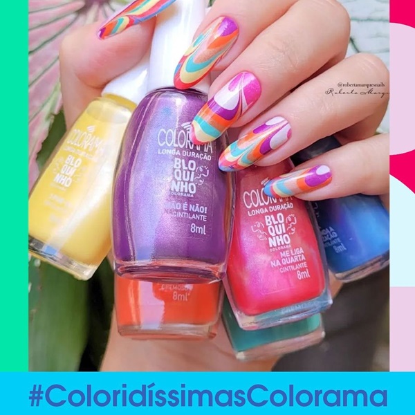 Decoração de unha: unhas coloridas