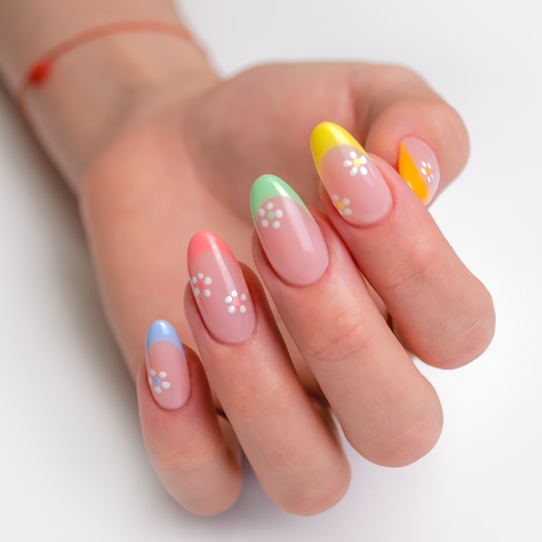 Adesivos de unhas floral preta filha única