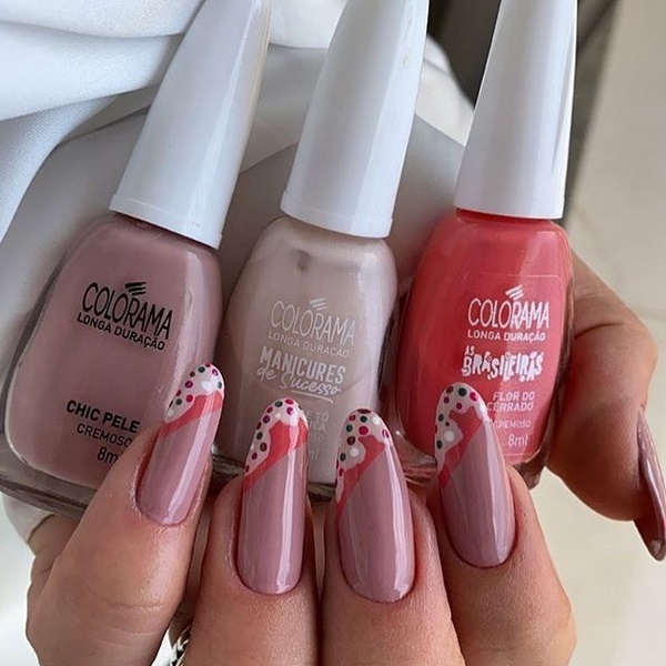Unhas decoradas para o carnaval coloridas
