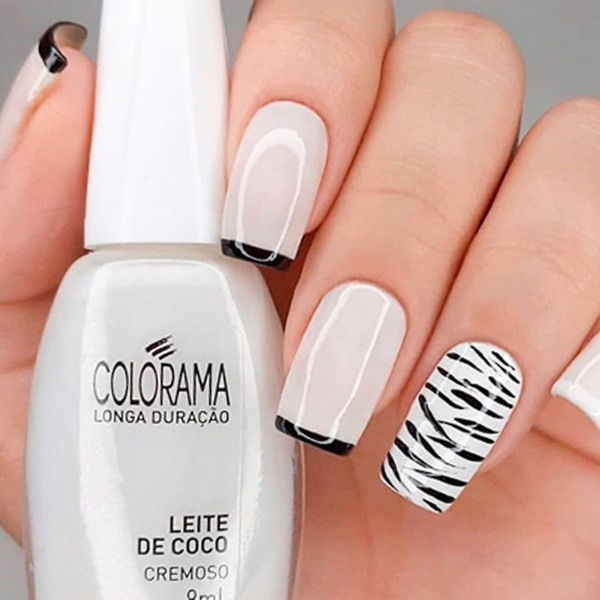Unhas em gel decorada: animal print