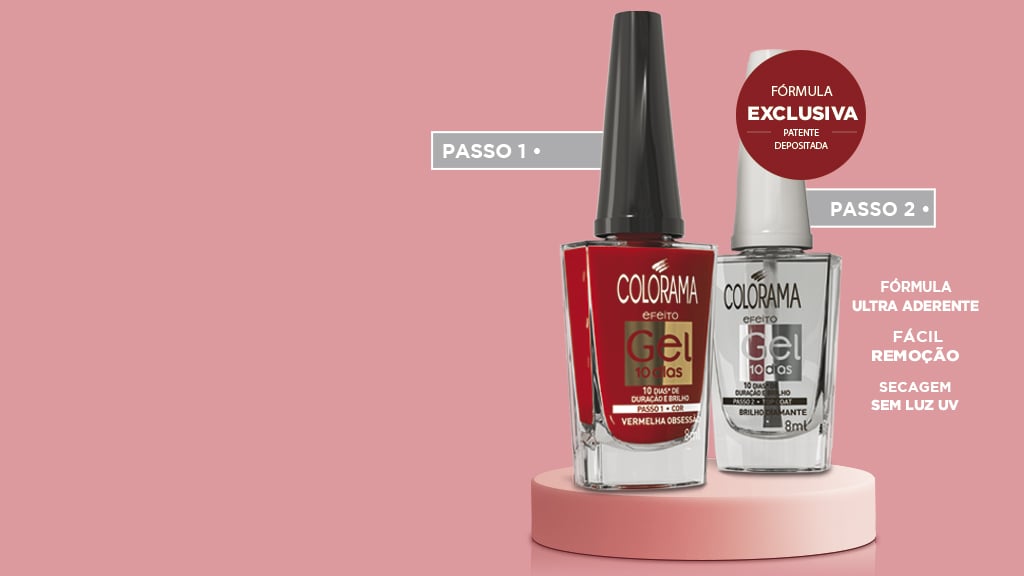 Esmaltes Colorama com efeito gel