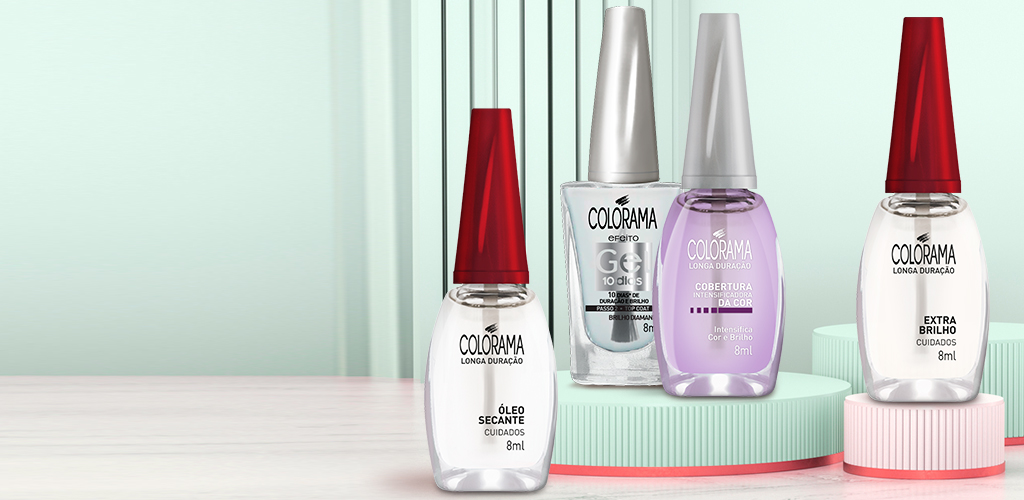 Esmaltação perfeita, brilhante e de longa duração