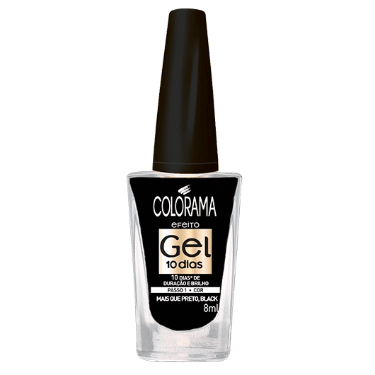 Esmalte Colorama Efeito Gel Mais Que Preto, Black