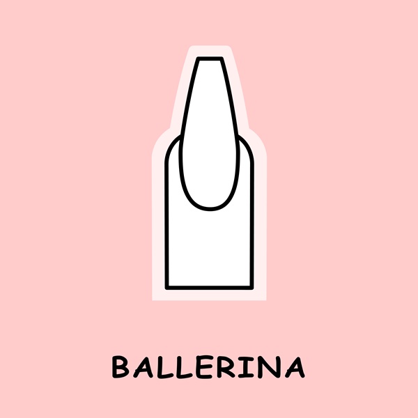 Unhas formato bailarina